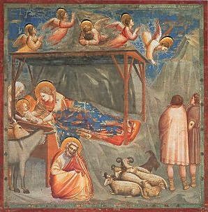 Giotto "Narodzenie", kaplica Scrovegni, Padwa, ok. 1306-1309.